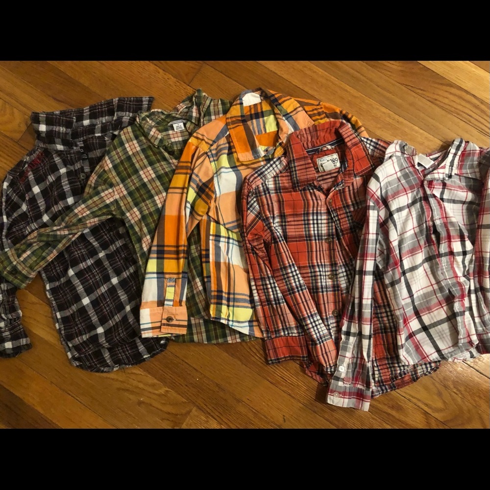 4T plaid button up bundle
